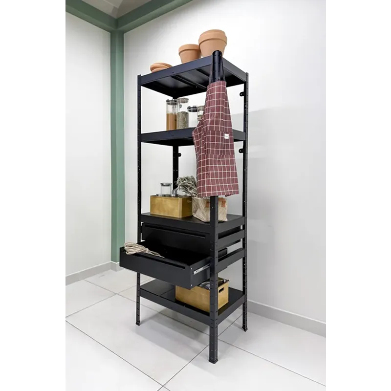 Стеллаж с двумя выдвижными ящиками