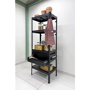 Стеллаж с двумя выдвижными ящиками