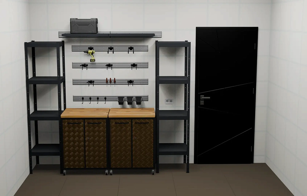 Современные системы хранения для гаража, 
мастерской и котельной