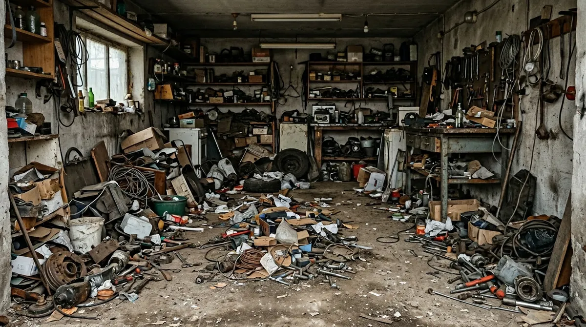 мусор в гараже